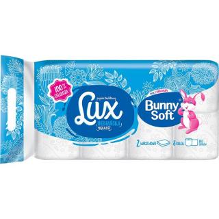 Bunny Soft Lux papier toaletowy 2-warstwowy Niebiańska Miękkość 8 rolek