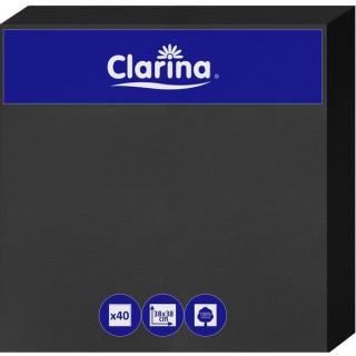 Clarina serwetki Punta 38x38 40 sztuk Czarne