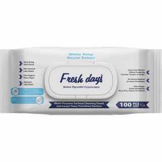 Fresh Days nawilżane chusteczki - ręczniki do powierzchni XXL 100 sztuk