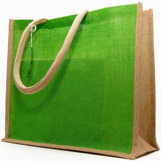 GAM torba zakupowa z juty 40x35x15cm Zielona
