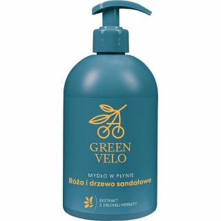 Green Velo mydło w płynie Róża i Drzewo Sandałowe 500ml dozownik
