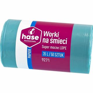 Hase worki LDPE 35L 50szt. 9271 niebieskie