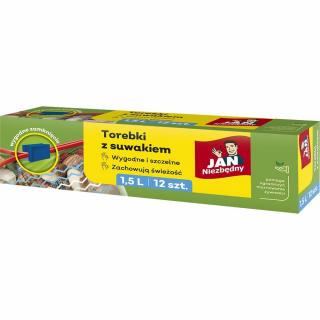 Jan Niezbędny torebki z suwakiem 1,5L 12 sztuk kartonik