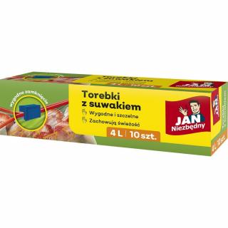 Jan Niezbędny torebki z suwakiem 4L 10 sztuk kartonik