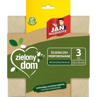 Jan Niezbędny Zielony Dom ściereczka perforowana 3szt.