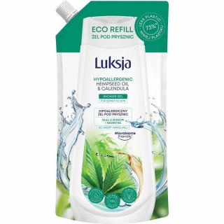 Luksja Hipoalergiczny żel pod prysznic – zapas 500ml Olej z Konopi i Nagietek