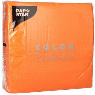 Papstar Color Collection serwetki 1-warstwowe 33x33cm 100szt. pomarańczowe