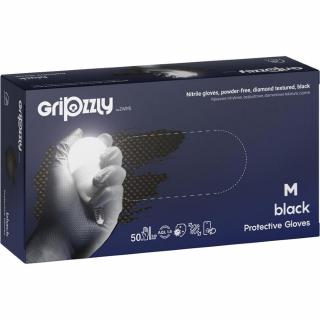 Zarys Gripzzly rękawice nitrylowe M 50szt. czarne