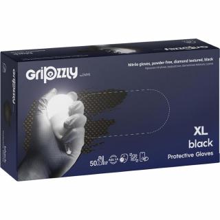 Zarys Gripzzly rękawice nitrylowe XL 50szt. czarne