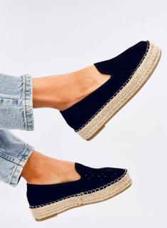 Espadryle ażurowe RIGGA BLACK