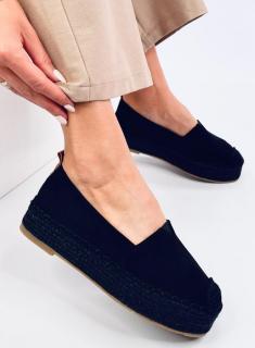 Espadryle na grubej podeszwie POULAIN BLACK