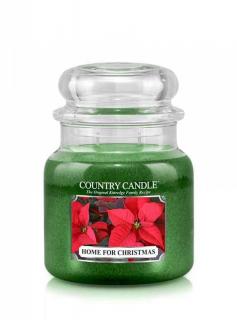Country Candle - Home For Christmas -  Średni słoik (453g) 2 knoty