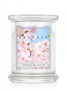 Kringle Candle - Cherry Blossom - średni, klasyczny słoik (411g) z 2 knotami