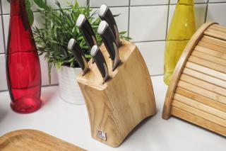 AMEFA KYU Noże kuchenne w bloku zestaw 5 sztuk