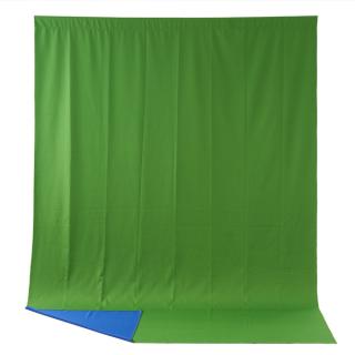 Dwustronne tło materiałowe niebiesko-zielone 200x300cm PRO STUFF