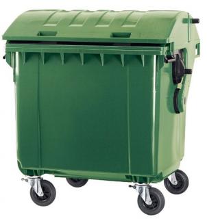 Pojemniki na odpady komunalne z półokrągłą pokrywą 1100l ESE zielony