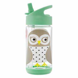 3 SPROUTS Bidon, Butelka tritanowa na wodę dla dzieci sowa 350ml