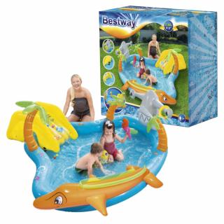 BESTWAY Basen plac zabaw dla dzieci Sea Life Play Center ze zjeżdżalnią 280x257x87cm 53067