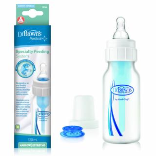 DR. BROWN'S Butelka Standard 120ml z systemem do karmienia niemowląt z rozszczepem wargi lub podniebienia