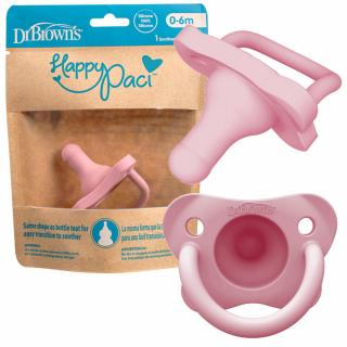 DR. BROWN'S Smoczek 0-6 miesięcy - na kształt smoczka do butelki dr browns różowy