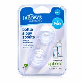 Dr Brown's Ustnik silikonowy niekapek do butelki standard, 2-pak