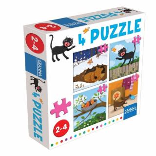 GRANNA Puzzle z kotem 4 obrazki 31 elementów
