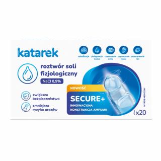 KATAREK SECURE+ Sól fizjologiczna NaCl w ampułkach 20x5ml