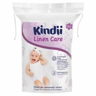 KINDII LINEN CARE Płatki kosmetyczne dla niemowląt 50 sztuk