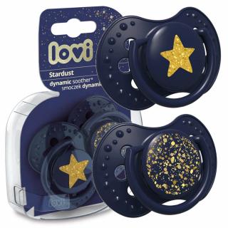 LOVI Smoczek uspokajający STARDUST BLUE 2 sztuki rozmiar smoczka: 0-3 m