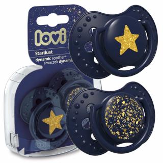 LOVI Smoczek uspokajający STARDUST BLUE 2 sztuki rozmiar smoczka: 6-18 m