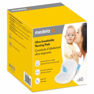 MEDELA Oddychające i super chłonne wkładki laktacyjne 60 sztuk