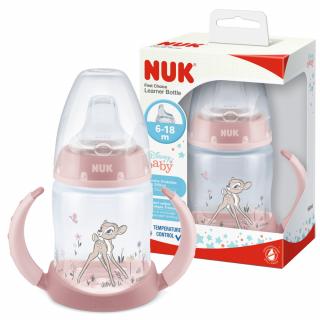 NUK Butelka, kubek niekapek z uchwytami i czujnikiem ciepła 150ml BAMBI