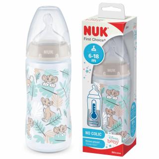 NUK FC+ Butelka antykolkowa z czujnikiem 300ml + smoczek 6-18m Król Lew