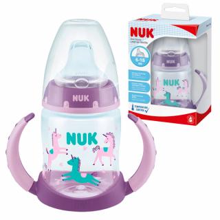 NUK First Choice Butelka niekapek z uchwytami i czujnikiem ciepła 150ml fioletowa