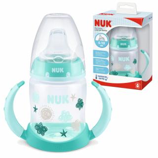 NUK First Choice Butelka niekapek z uchwytami i czujnikiem ciepła 150ml niebieska