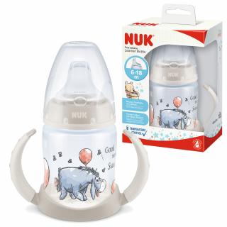 NUK First Choice Kubek niekapek z uchwytami 150 ml szara z kłapouchym