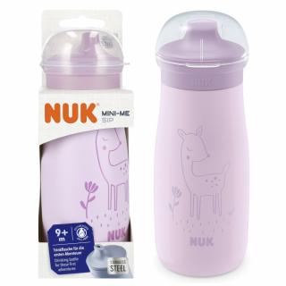 NUK Kubek niekapek bidon Mini-Me 300ml 9m+ stal nierdzewna fioletowy