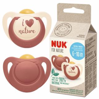 NUK Smoczek uspokajający anatomiczny lateksowy FOR NATURE RÓŻOWY 2 sztuki rozmiar smoczka: 6-18 m