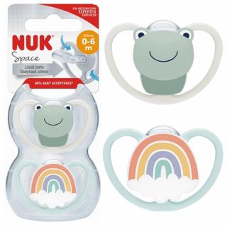 NUK Smoczek uspokajający anatomiczny space 2 sztuki 0-6 miesięcy