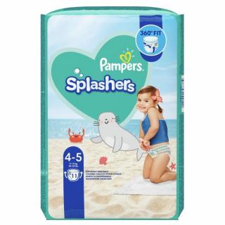 PAMPERS SPLASHERS Pieluchomajtki do wody 4-5 9-15kg 11 sztuk