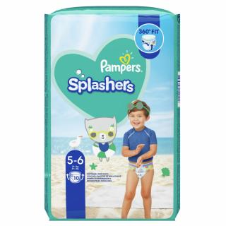 PAMPERS SPLASHERS Pieluchomajtki do wody 5-6 14-31kg 10 sztuk