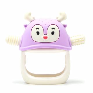 SMILY MIA Gryzak silikonowy dla niemowląt Renifer Purple