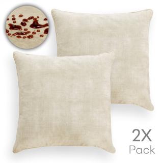 2 SZT PLAMOODPORNE POSZEWKI NA PODUSZKĘ 45X45 BEŻ
