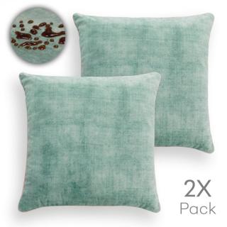 2 SZT PLAMOODPORNE POSZEWKI NA PODUSZKĘ 45X45 MIĘTOWA
