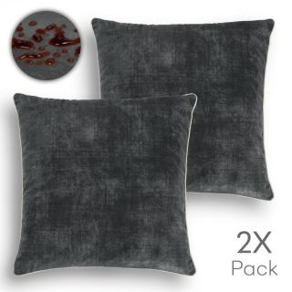 2 SZT PLAMOODPORNE POSZEWKI NA PODUSZKĘ 45X45 SZARA