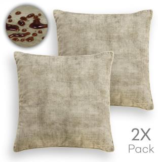 2 SZT PLAMOODPORNE POSZEWKI NA PODUSZKĘ 45X45 ZIMNY BEŻ