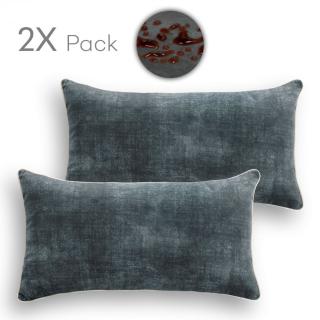 2 SZT PLAMOODPORNE POSZEWKI NA PODUSZKĘ 50X30 SZARA