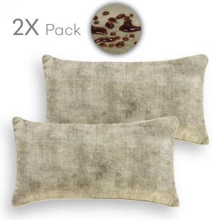 2 SZT PLAMOODPORNE POSZEWKI NA PODUSZKĘ 50X30 ZIMNY BEŻ