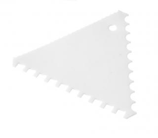Skrobka cukierniczo-piekarnicza trójkątna grzebień 110x110 mm 6 sztuk - kod 554203
