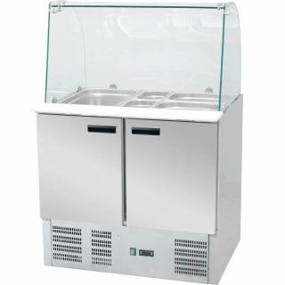 Stalgast Stół chłodniczy 2 drzwiowy sałatkowy z nadstawą szklaną - kod S842222